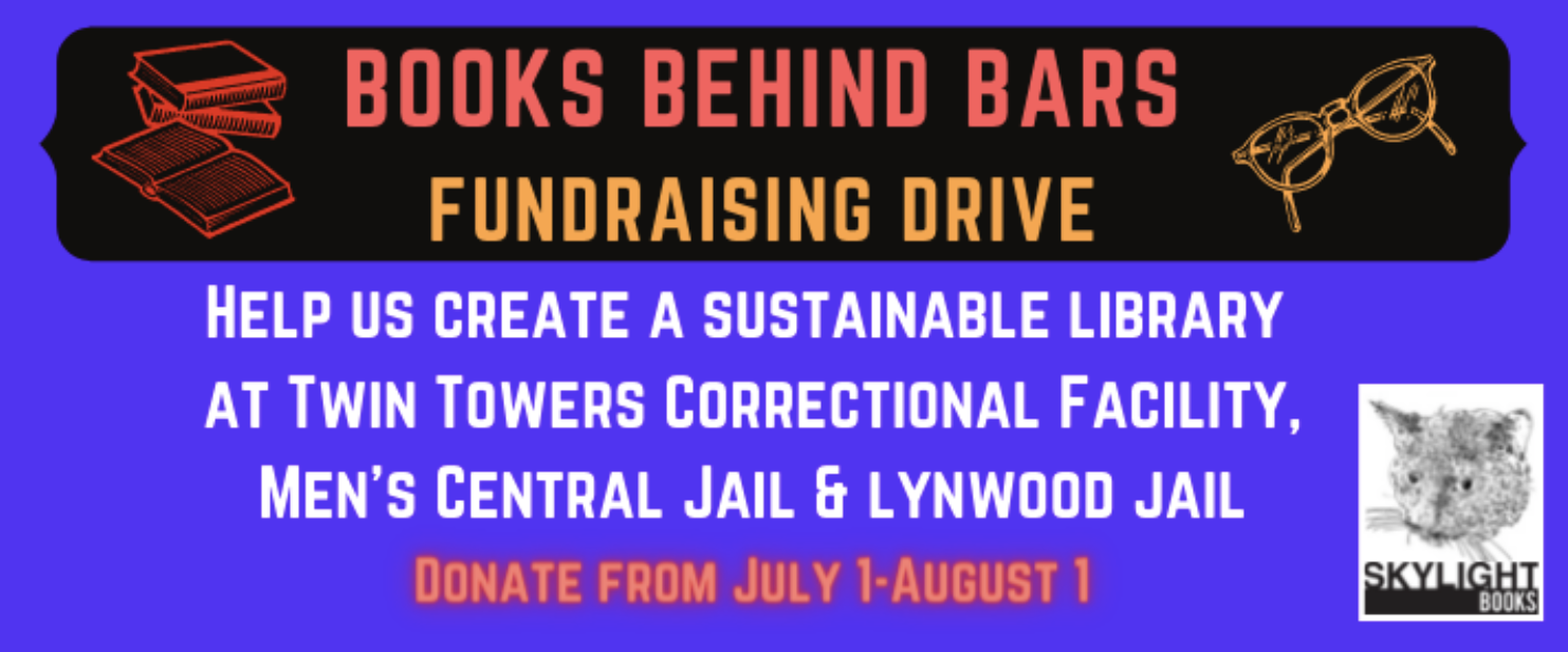 Books Behind Bars Fundraising Drive. Help us create a sustainable library at twin towers correctional facility, men's central jail, a& Lynwood Jail. Donate from July1 - August 1