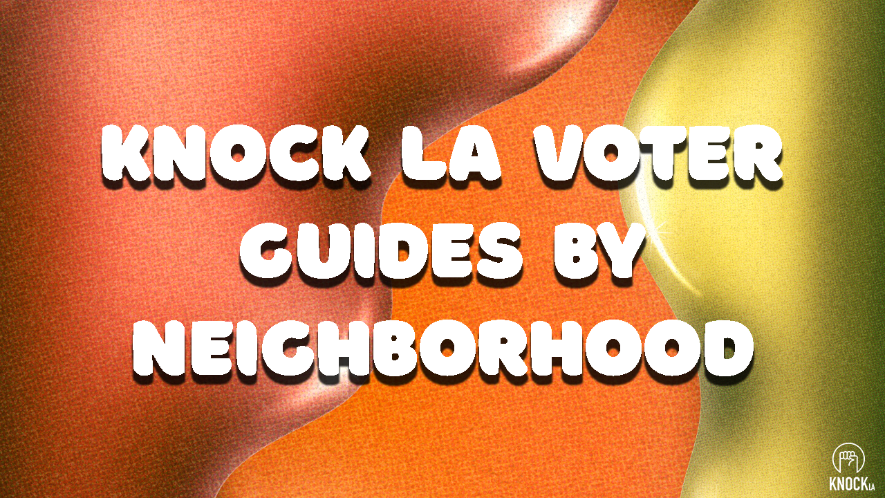 Knock LA Voter Guides By Neighborhood 